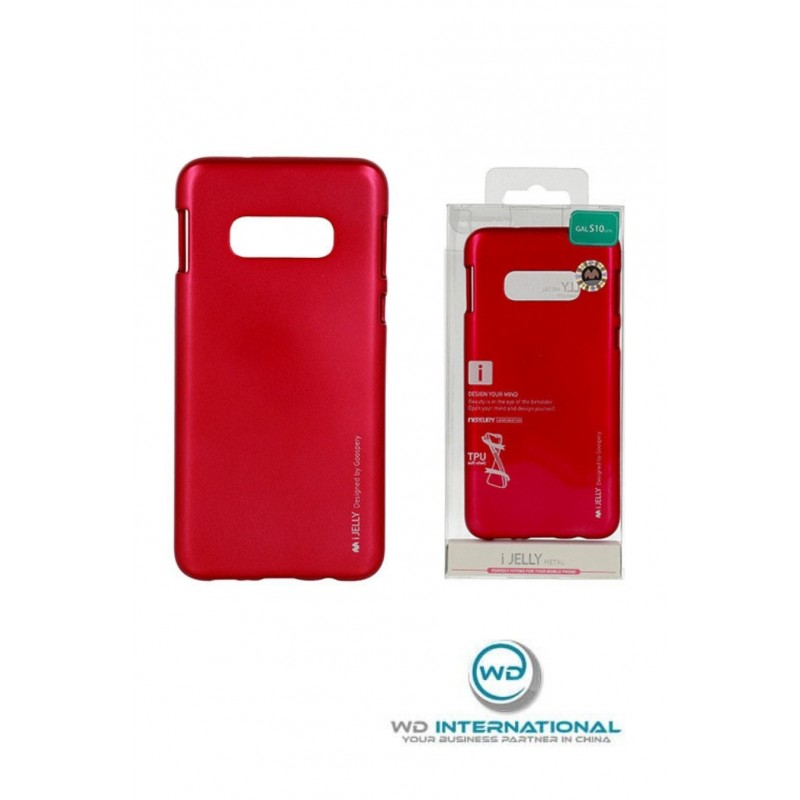 Coque silicone Samsung S10E Rouge I-Jelly metal Case