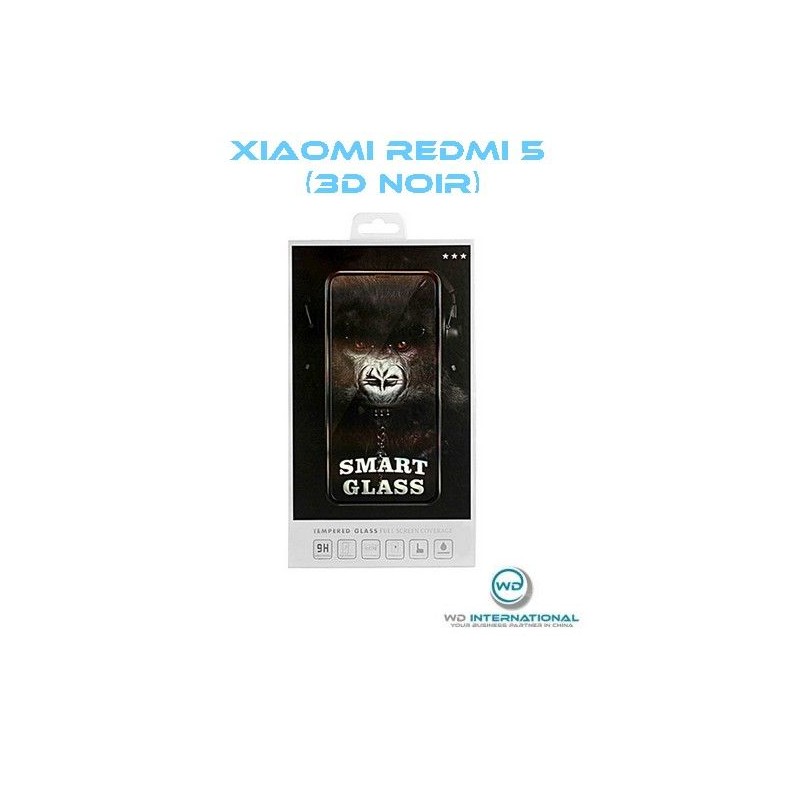 Vidrio templado de vidrio inteligente Xiaomi Redmi 5(3D negro)