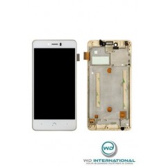 Ecran BQ Aquaris U PLus Blanc / Or Avec chassis