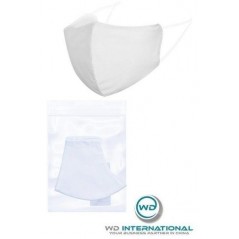 Maschera protettiva profilata in tessuto bianco