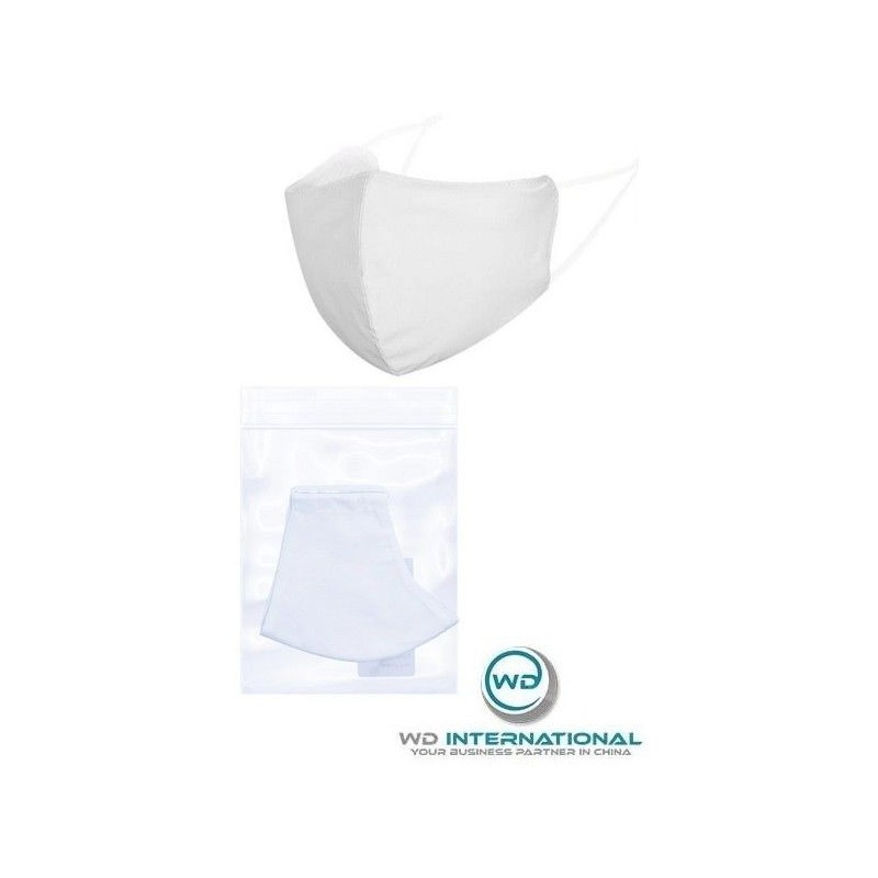Masque de protection profilé en tissu Blanc