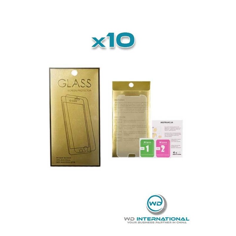 10 Verres trempés Samsung Galaxy J4 2018 avec packaging