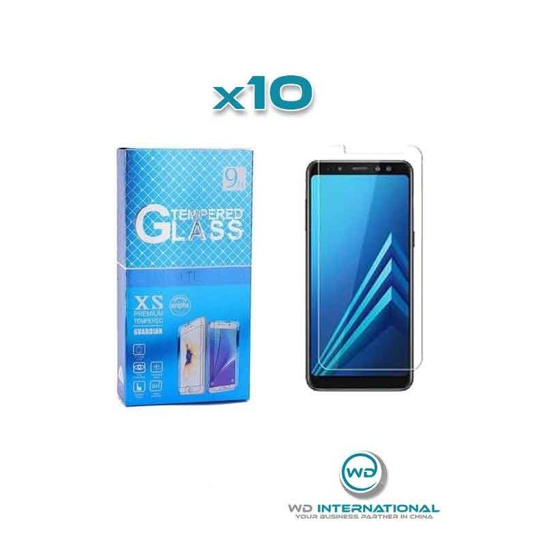 10 Verres Trempés Samsung A8 2018