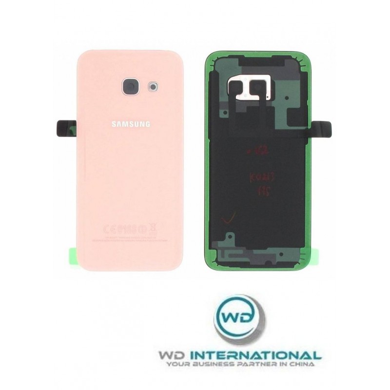 Vidrio trasero rosa Samsung Galaxy A3 2017 Service pack