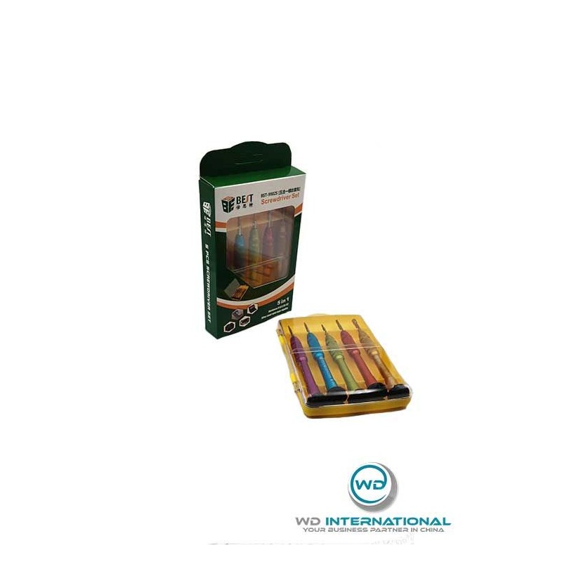 Caja de 5 destornilladores ( 0.8 - 1.5 - 2.5 - 0.6 - M2.5)