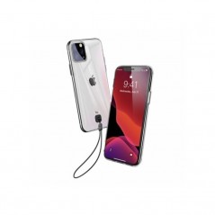 Coque Baseus Avec Sangle pour iPhone 11 Pro Max Noire Transparente