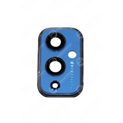 Lente de la cámara trasera del OnePlus 9 con marco azul