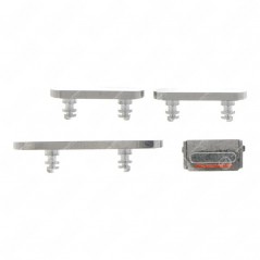 Lot de 4 Boutons Touches Latérales pour iPhone 13 Pro / 13 Pro Max  Blanc