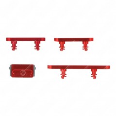 Pack Seitliche Tastenknöpfe iPhone 12/12 Mini Rot (4 Stück)