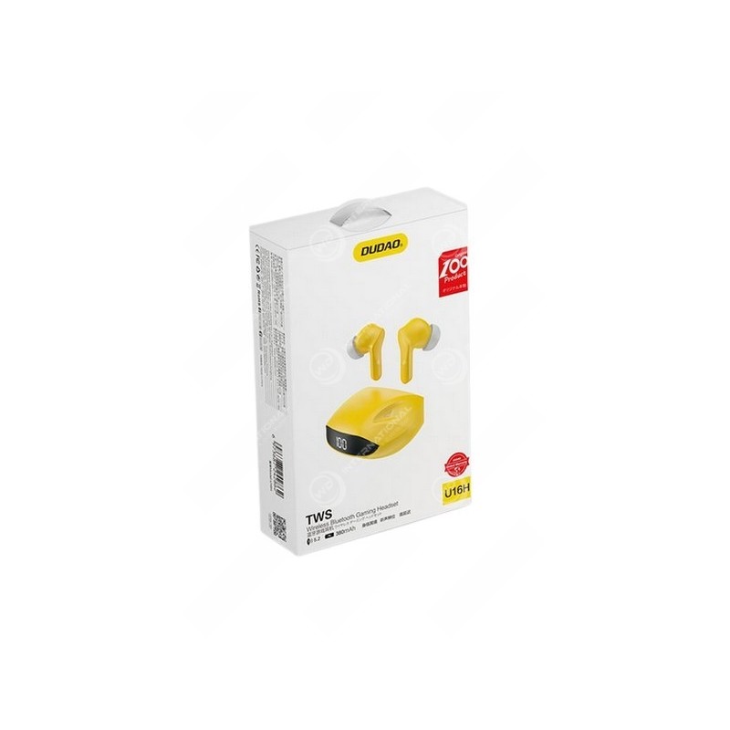 Ecouteurs Sans Fil Dudao EarBuds U16H Jaunes