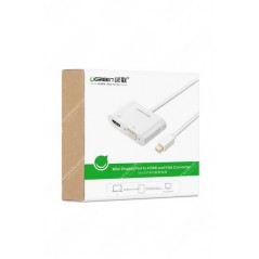 UGreen DisplayPort 4K 30HZ Full HD 1080p HDMI / VGA adattatore bianco (MD108)