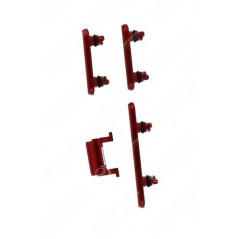 Lot de 4 Boutons Touches Latérales iPhone XR Rouge