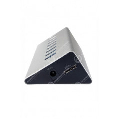 LogiLink USB 3.0 HUB x7+1 porte di ricarica rapida Argento