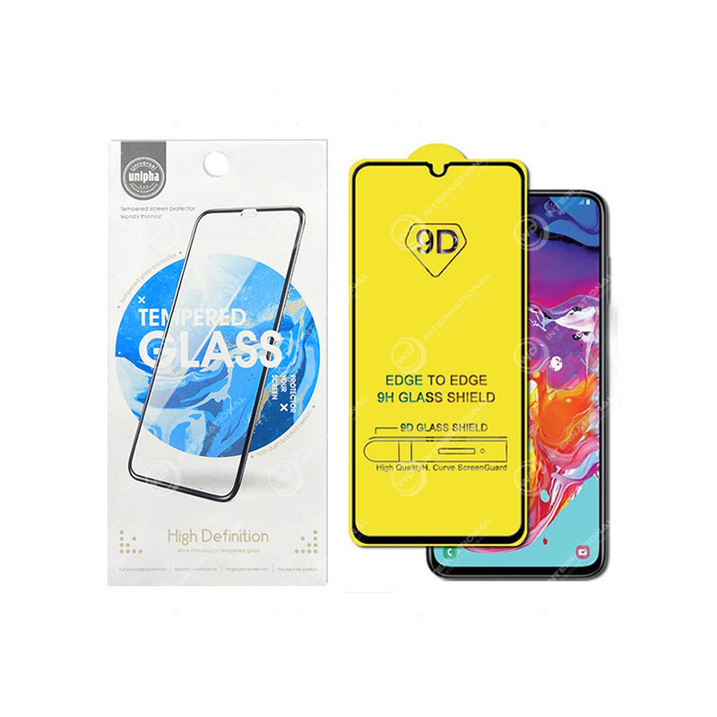 Lot de 10 verres trempés Unipha 9D iPhone 12 Mini 5.4" Noir