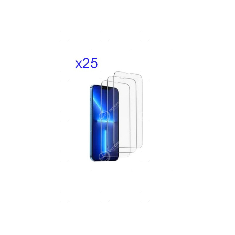 Lot de 25 Verres Trempés 3D Integral iPhone 12 Mini Noir
