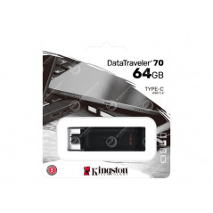Unità flash Kingston DataTraveler 70 USB-C 3.2 da 64 GB, nero