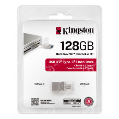 Unità flash Kingston USB-C + USB-A 3.2 DataTraveler Micro-Duo da 128 GB