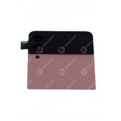 Back Cover Top mit Linse Rückkamera Samsung Galaxy Z Flip 3 Pink und Schwarz Service Pack