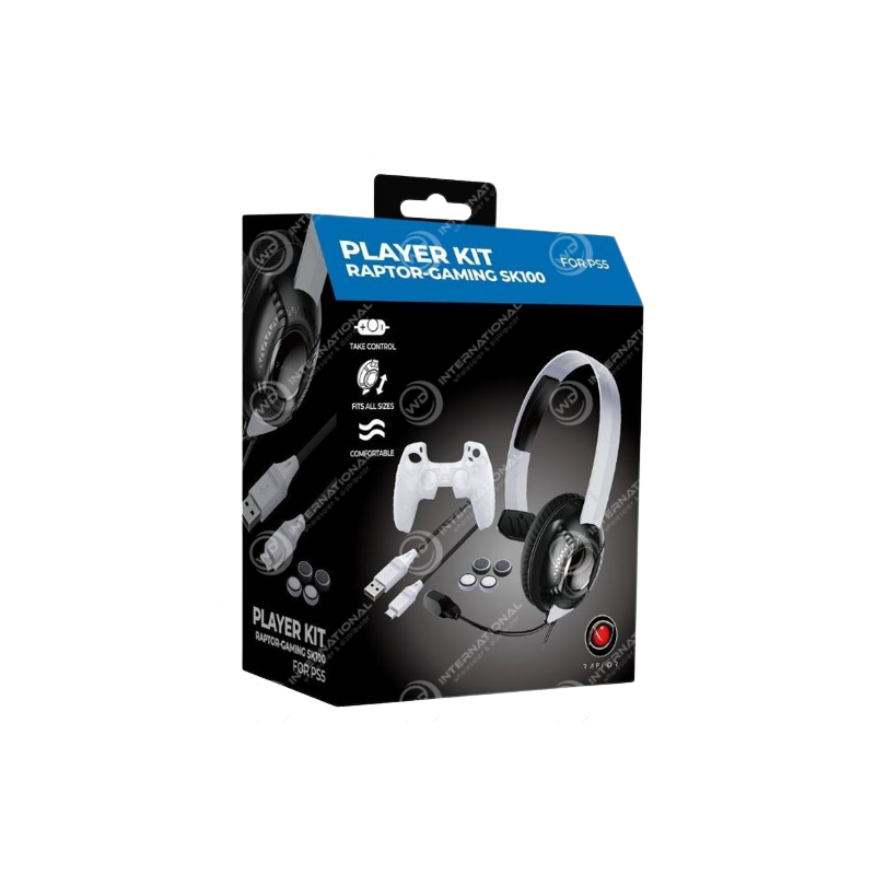 Raptor Gaming SK100 Player Kit Set d'accessoires PS5 Blanc