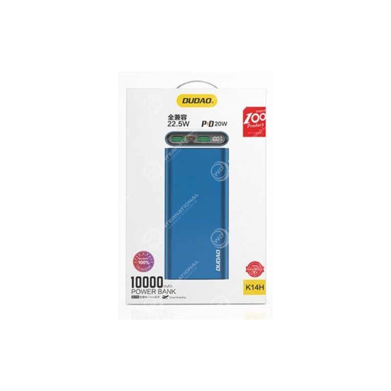 Power Bank 10000 mAh 20 W Quick Charge 3.0 2x USB /Type C Dudao Bleu
