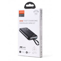 Banca di potenza 10000mAh 20W Carica veloce USB / USB Tipo C / Cavo Tipo C Joyroom Nero