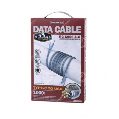 Câble USB Remax - USB Type C2.4A 1m argent (RC-C006)