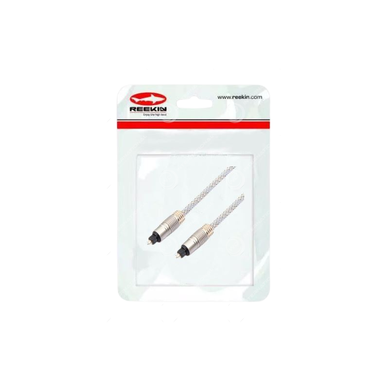 Câble Audio Optique Reekin Toslink - 5M SLIM Argent/Or