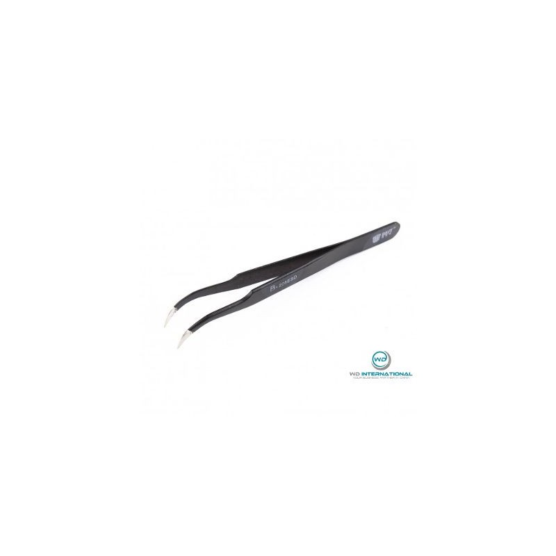 Pince antistatique de précision courbée