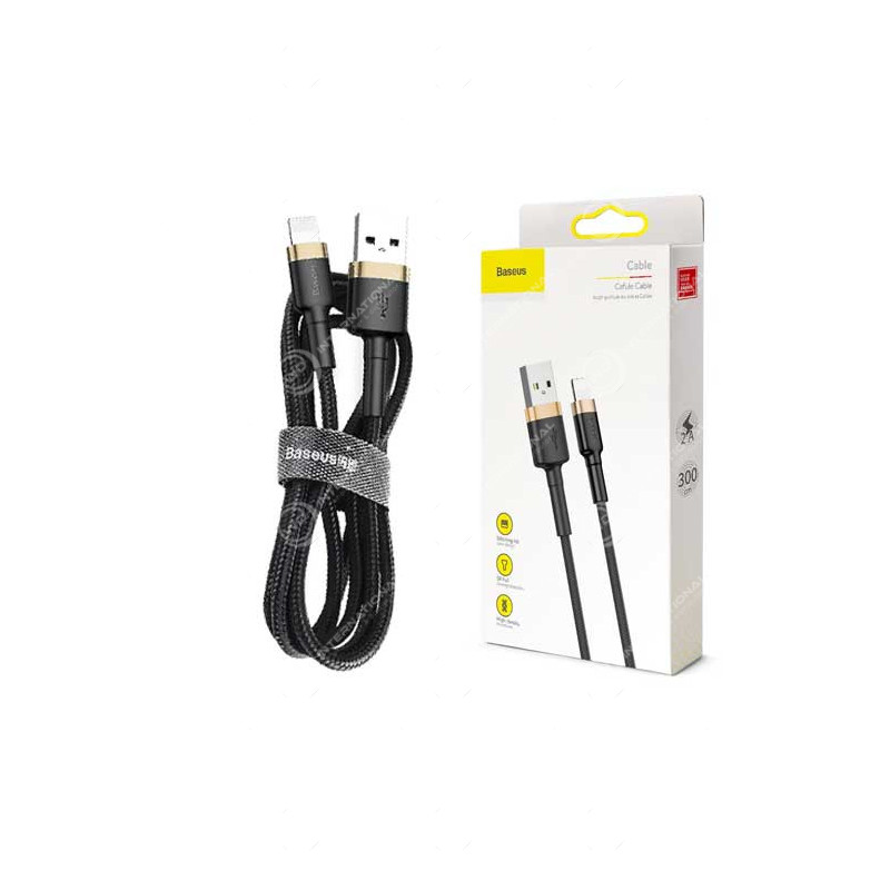 Câble Baseus USB Lightning 3M Noir et Or