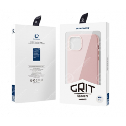 Cover iPhone 14 Dux Ducis Grit Kunstleder Rosa (MagSafe kompatibel)