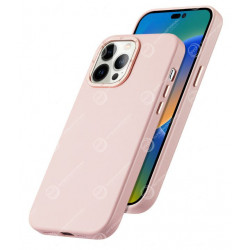 Custodia per iPhone 14 Pro Max Dux Ducis in similpelle rosa (compatibile con MagSafe)