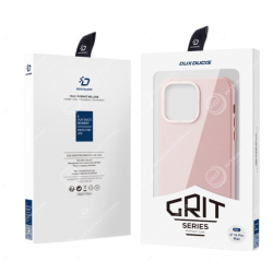 IPhone Cover 14 Pro Max Dux Ducis Grit Kunstleder Pink (MagSafe kompatibel)