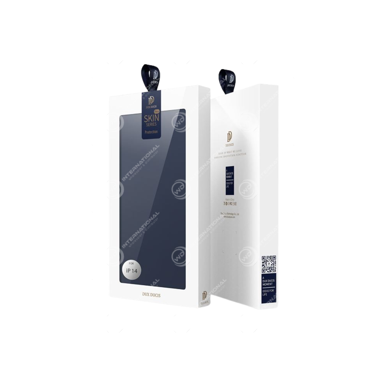 Etui Portefeuille iPhone 14 Dux Ducis Skin Pro Bleu
