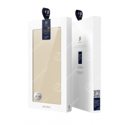 Etui Portefeuille iPhone 14 Dux Ducis Skin Pro Or