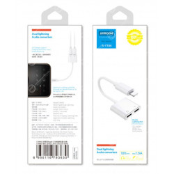 Adaptateur Audio Lightning vers Jack 3.5mm et Lightning Joyroom Blanc (S-Y104)