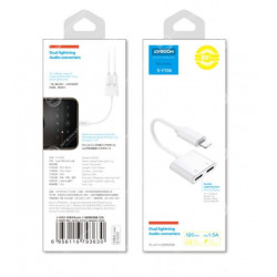 Adaptateur Audio Lightning vers 2x Lightning Joyroom Blanc