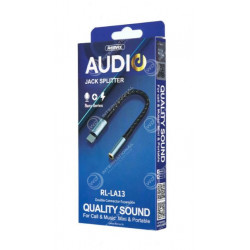 Adaptateur Audio Type-C vers Jack 3.5mm Remax Noir (RL-LA13a)