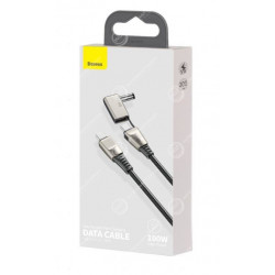 Câble 2en1 Type C vers Type C et Adaptateur DC 100W 2m Baseus Noir (CA1T2-D01)
