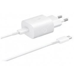 Chargeur Secteur Ultra Fast 25W Avec Câble Type-C Original Samsung Blanc (EP-TA800XW)