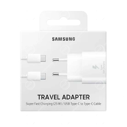 Ultra Fast 25W Netzladegerät Mit Original Samsung Type-C Kabel Weiss (EP-TA800XW)