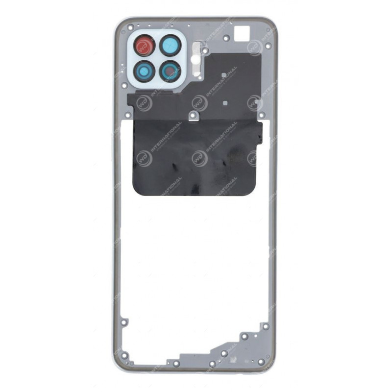 Châssis intermédiaire avec vitre lentille caméra oppo A93 blanc