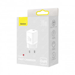 Baseus GaN3 30W Schnellladegerät für Wandmontage Weiß (CCGN010102)