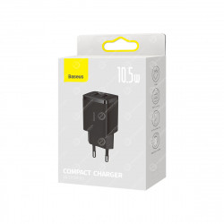Adattatore di alimentazione Baseus x2 USB 10,5W Nero