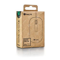 Ratón óptico de 1200 DPI con conexión USB NGS Easy Delta Negro