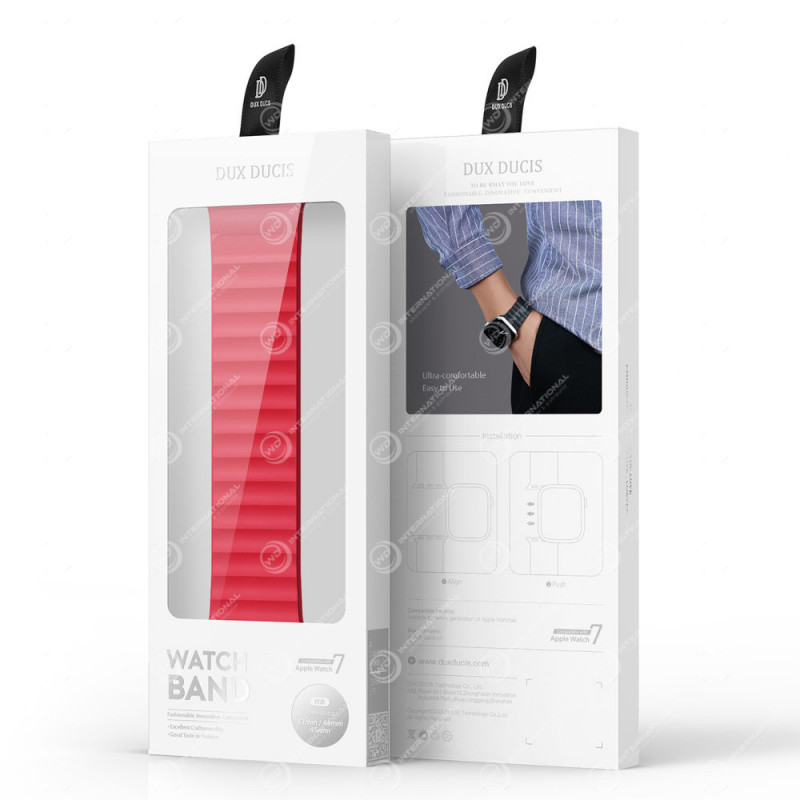 Bracelet Magnétique Apple Watch 38 / 40 / 41mm Dux Ducis Rouge