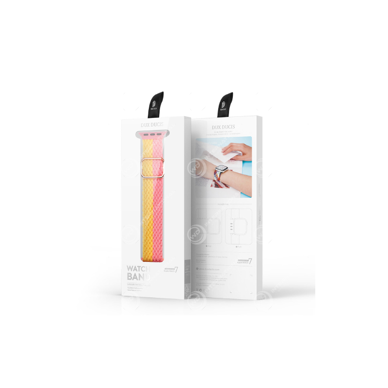 Bracelet Apple Watch 38 / 40 / 41mm Dux Ducis Mixte Rose et Jaune