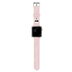 Braccialetto Karl Lagerfeld per Apple Watch 38 / 40 / 41 mm Karl Lagerfeld Head in silicone rosa