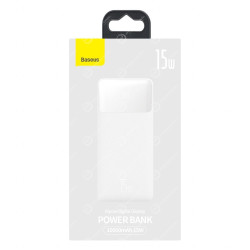Batterie Externe Baseus Bipow 10000mAh 15W 2xUSB / Type-C Blanche