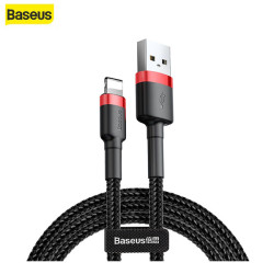 Cavo da 3m USB a Lightning 2A Nero-Rosso Baseus Cafule