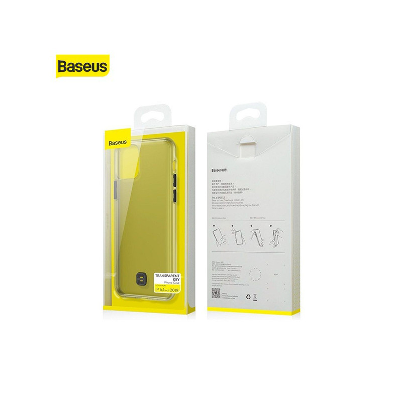 Coque  avec Lanière de Support Baseus iPhone 11 Pro Max Transparente (WIAPIPH65S-QA02)